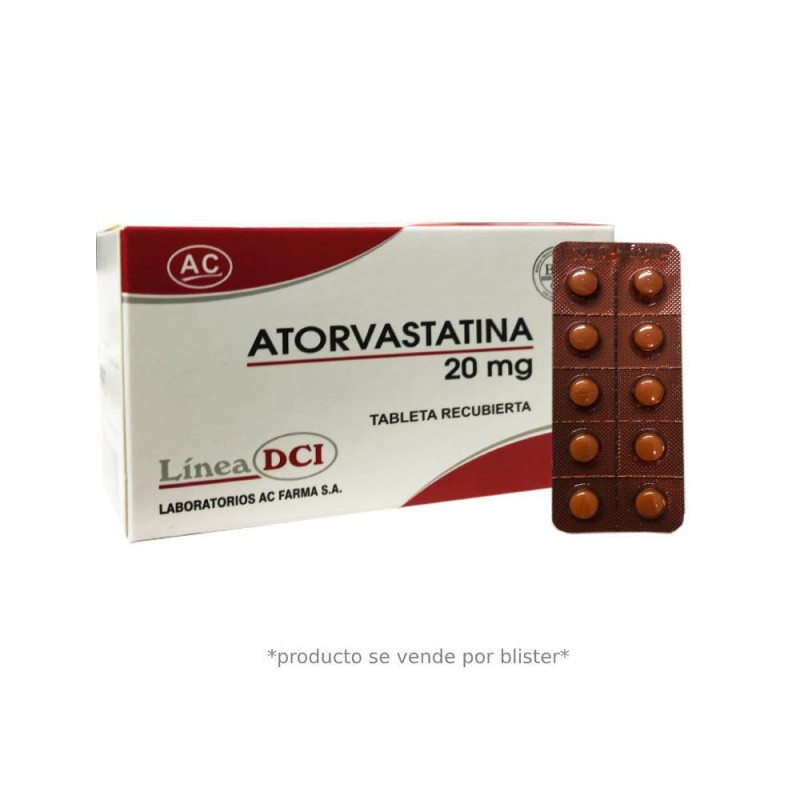 ATORVASTATINA 20MG TAB X CAJA10UND