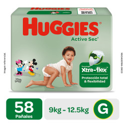 HUGGIES ACTIVE SEC G X58 UND